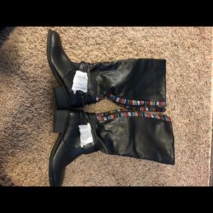 Madden Girl Black Tall Boots Women Size 6 NEW